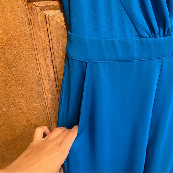 Bebe jumpsuit 8 blue zipper pockets - Picture 6 of 13